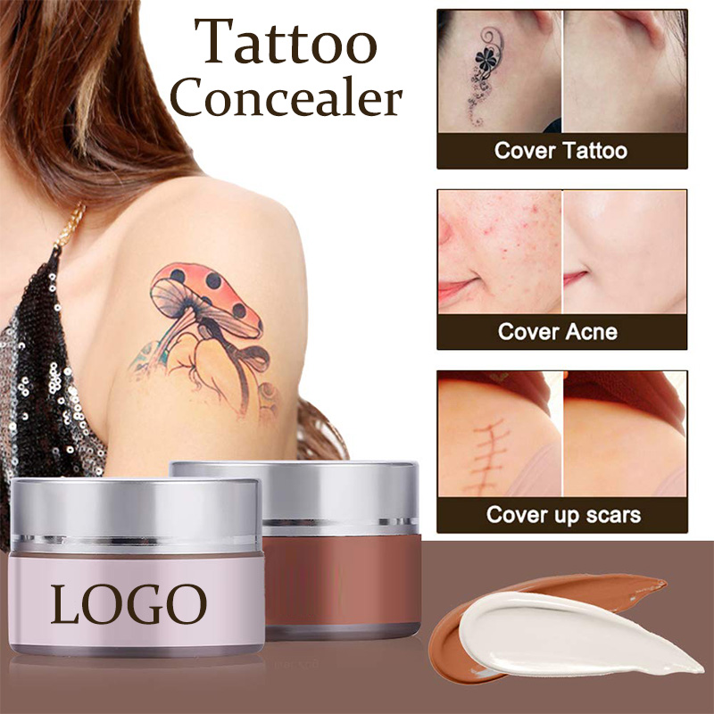 Tattoo Cover Up Makeup Waterproof,Tattoo Concealer For Dark Spots,  Scars,Birthmarks Vitiligo,Scar Cover Up Makeup Waterproof,Tattoo Cover-Up  Makeup,Body Makeup Cover for Men and Women (2x30ml)