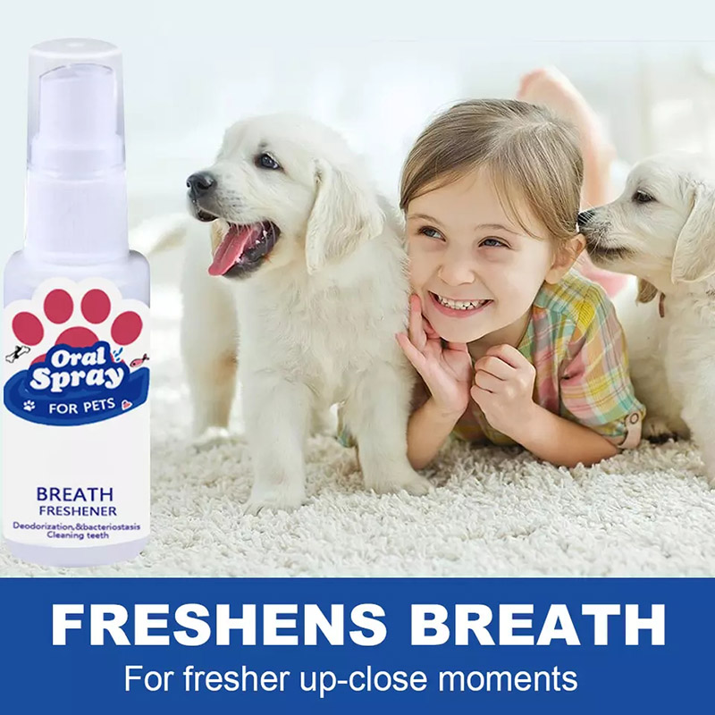 pet breath deodorant air freshener spray dog cat portable oral health