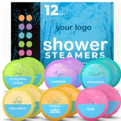 OEM Private Label Custom Packaging Organic Essential Oil Natural Aromatherapy Shower Steamers
